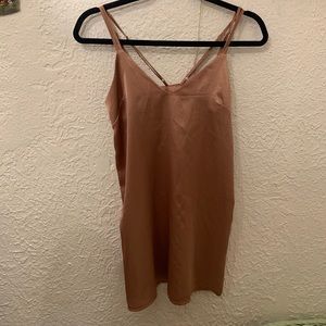 💕 nude satin mini dress 💕